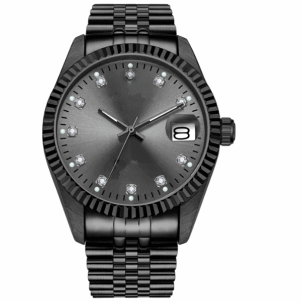 Black watch with diamond