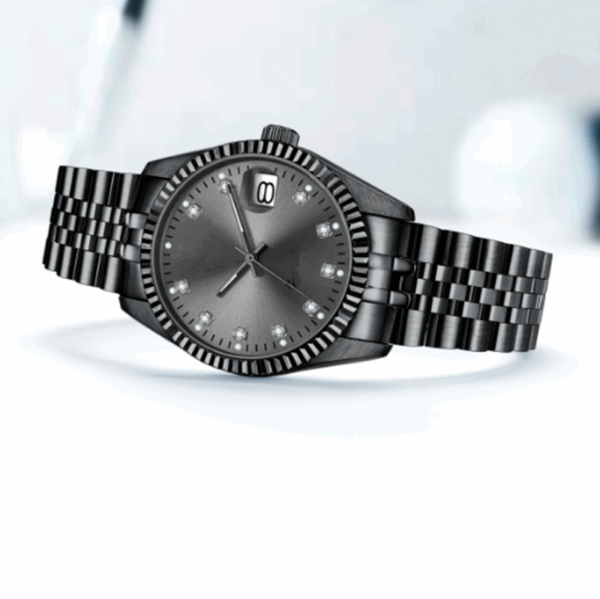 Black watch with diamond