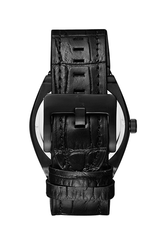 Black watch leather band