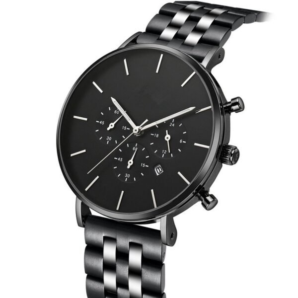 mens black watches chronograph