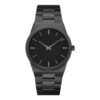 black stainless steel watch