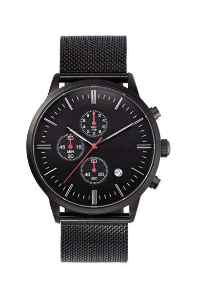 Black chrono watch for men
