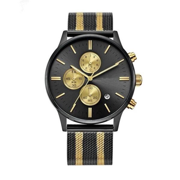 Men Watch black and gold