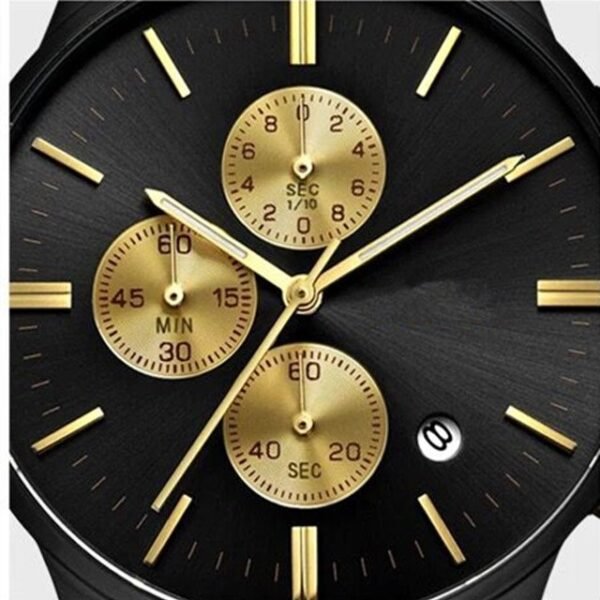 Men Watch black and gold